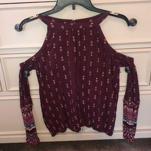 Off the shoulder patterned top